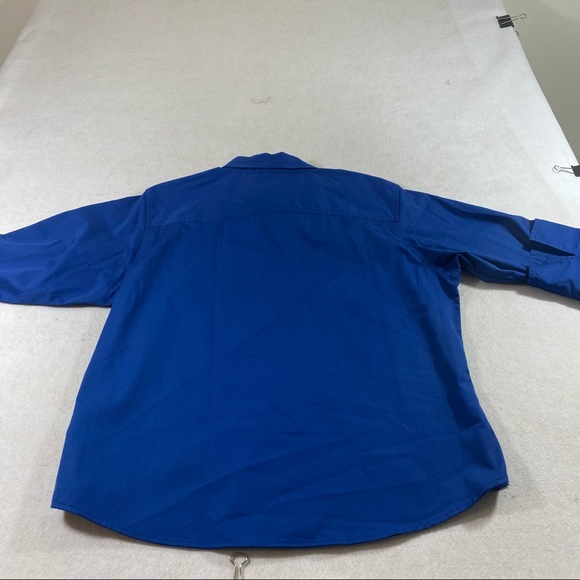 BUTTON DOWN SHIRT DOC & AMELIA by CINTAS LARGE 3/4 Sleeve Woman’s Blue S… - Picture 7 of 10